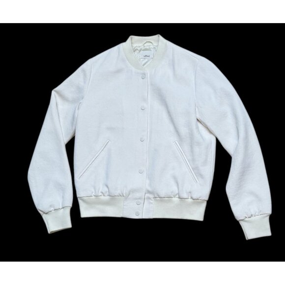 Wilfred Jackets & Blazers - Wilfred Sz M Jacket Poussin Bomber Vintage Coat Off White Cream Retro Varsity